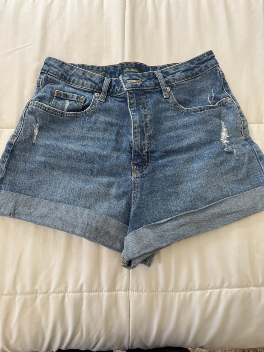 wild fable Blue Denim Cuffed Jean Shorts